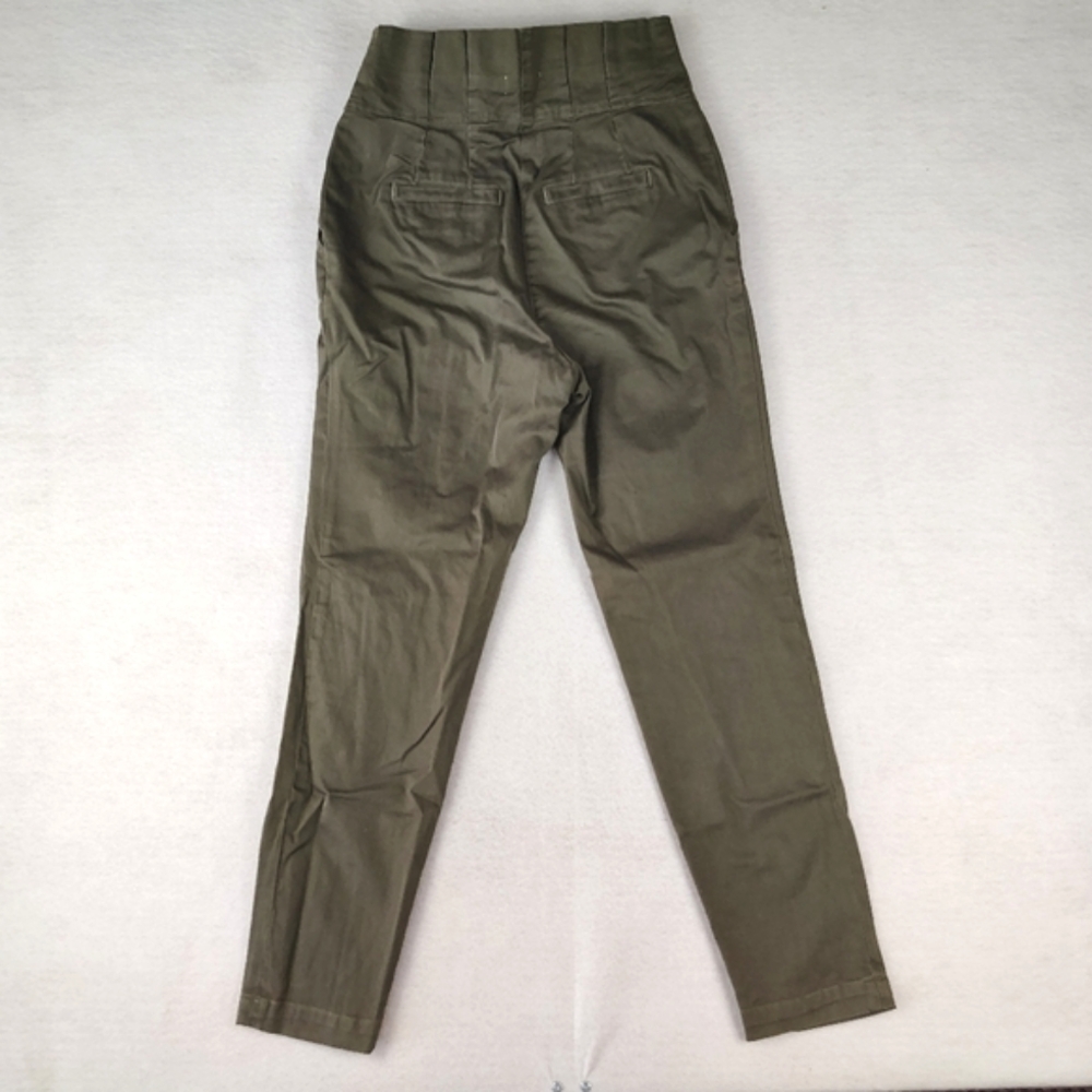 A.L.C Krew High-Waisted Tie-Waist Pants In Olive Size 2 Retail: $395 - Picture 5 of 7
